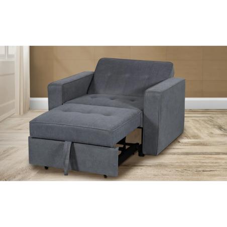 Sillón Cama 1 Plaza Mod Izan Gris | Relax Muebles