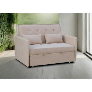 Sofá Cama de Arrastre BILBAO de 2 Plazas Tapizado beige o