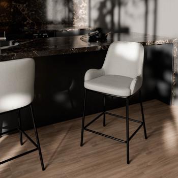 Taburete Milton Gris Claro | Relax Muebles 2