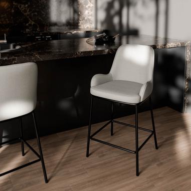 Taburete Milton Gris Claro | Relax Muebles