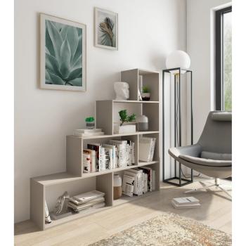 ESTANTERIA ESCALERA MOD. AURA BEIGE O ROBLE MAUVELLA EN RELAXMUEBLES.COM