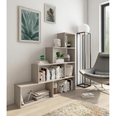 ESTANTERIA ESCALERA MOD. AURA BEIGE O ROBLE MAUVELLA EN RELAXMUEBLES.COM