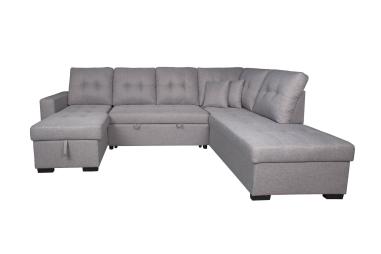 Rinconera chaiselongue cama Aitana con arcón gris