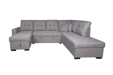 Rinconera chaiselongue cama Aitana con arcón gris