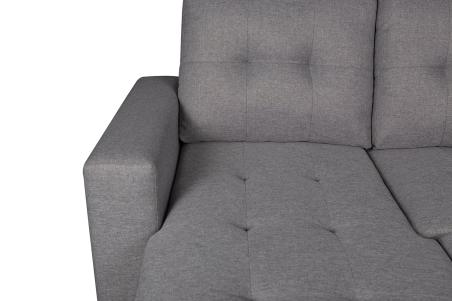 Rinconera chaiselongue cama Aitana con arcón gris