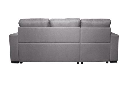 Chaiselongue cama Salem con arcón gris