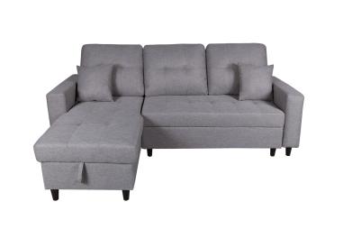 Chaiselongue Norman con arcón gris