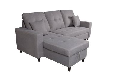 Chaiselongue Norman con arcón gris