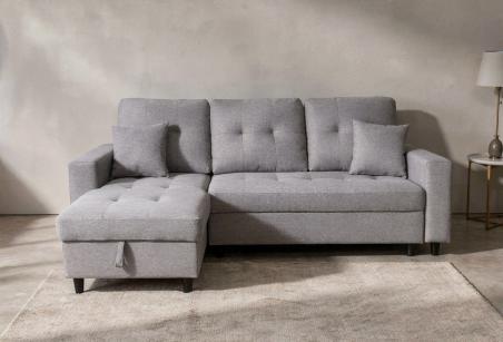Chaiselongue Norman con arcón gris