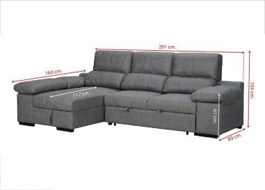 Shaiselongue cama Huesca Cemento y Piedra