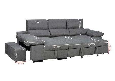 Shaiselongue cama Huesca Cemento y Piedra