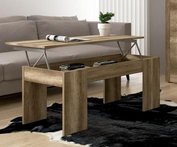 MESA CENTRO ELEVABLE LARA cambria y blanco 2