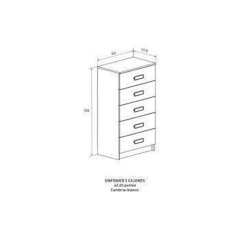 SINFONIER 5C MOD. CHAMPION CAMBRIA BLANCO EN RELAXMUEBLES.COM 2