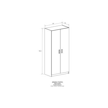 ARMARIO 2P MOD. CHAMPION CAMBRIA BLANCO EN RELAX MUEBLES 2