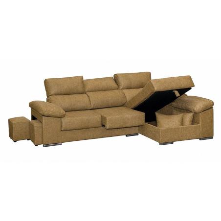 Chaiselongue 2 puff c/ arcón derecha Franca Magnol Piedra