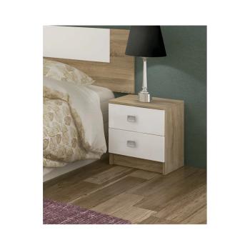 MESITA DE NOCHE 2C MOD. CHAMPION CAMBRIA BLANCO EN RELAX MUEBLES
