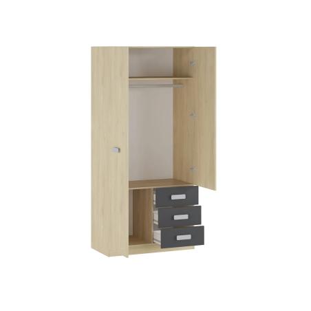 Armario 2 puertas 3 cajones Donald | Relax Muebles