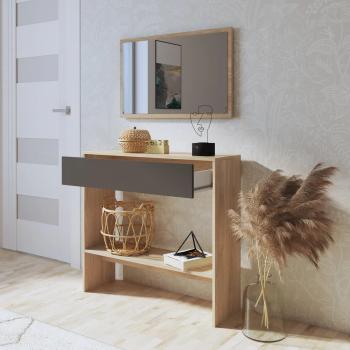 Recibidor Donal 1 cajón con espejo en RelaxMuebles