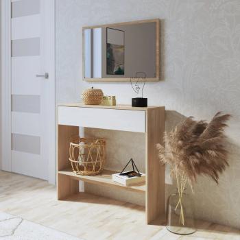 Recibidor Donal 1 cajón con espejo en RelaxMuebles 2