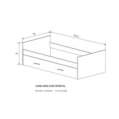 Cama nido con frontal Donald | Relax Muebles