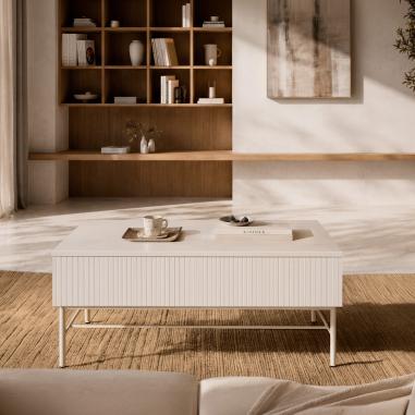 Mesa Centro Elevable Oslo Perla | Relax Muebles