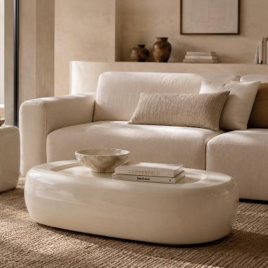 Mesa Centro Carter Beige Brillo | Relax Muebles