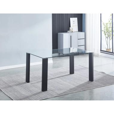 MESA FIJA TAPA CRISTAL TRANSPARENTE ALICE HANA | Oferta online RelaxMuebles.com