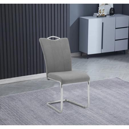 JUEGO DE 4 SILLAS TAP. JARAMA AUSTRIA BEIG O GRIS relaxmuebles.com