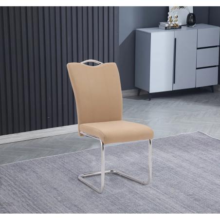 JUEGO DE 4 SILLAS TAP. JARAMA AUSTRIA BEIG O GRIS relaxmuebles.com