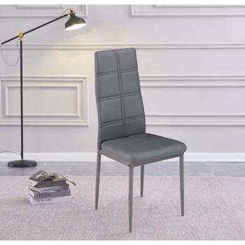 JUEGO DE 6 SILLAS TAP. PU AXISS GRIS EN RELAXMUEBLES.COM