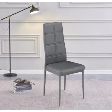 JUEGO DE 6 SILLAS TAP. PU AXISS GRIS EN RELAXMUEBLES.COM