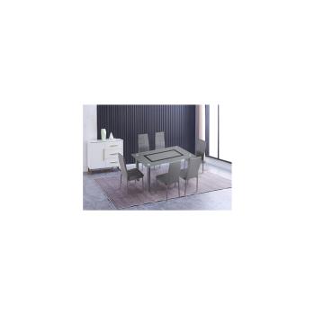JUEGO DE 6 SILLAS TAP. PU AXISS GRIS EN RELAXMUEBLES.COM 2