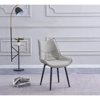 JUEGO DE 2 SILLAS TAP. PU PATA METAL CALISTA BEIG O MARENGO EN RELAX MUEBLES