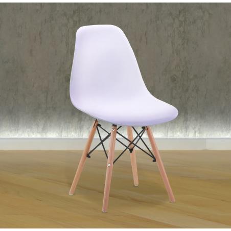JUEGO DE 4 SILLAS PATA MADERA DINAMARCA BLANCO o NEGRO en Relax Muebles