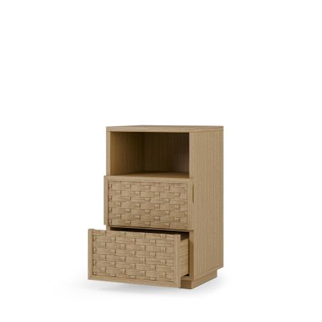 Mesita Alta 2 Cajones / Hueco Borneo | Relax Muebles