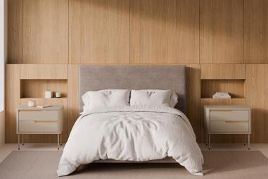 Mesita 60 Bergen 2 Cajones | Relax Muebles