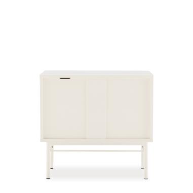 Mesita 59 Oslo 2 Cajones Perla | Relax Muebles