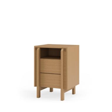 Mesita Alta 40 Pacific 2 Cajones + Hueco | Relax Muebles
