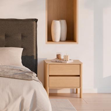 Mesita 60 Treviso 2 Cajones | Relax Muebles