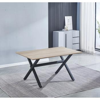 MESA COMEDOR FIJA TAPA MDF CAMBRIA ROYCE W NEGRO EN RELAX MUEBLES