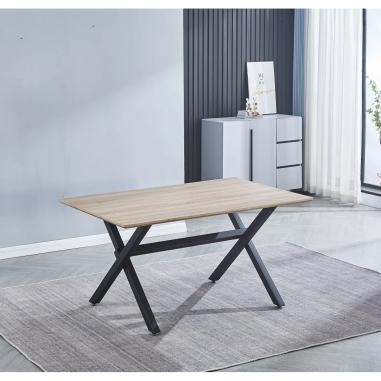 MESA COMEDOR FIJA TAPA MDF CAMBRIA ROYCE W NEGRO EN RELAX MUEBLES