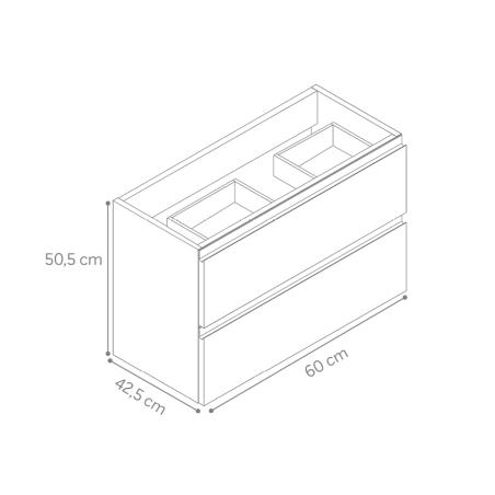 Mueble baño 2 cajones Family Tech | Relax Muebles