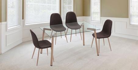 Conjunto mesa Sullie y 4 sillas Cody | Relax Muebles