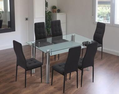 Conjunto mesa Pranzo y 6 sillas Zuni | Relax Muebles
