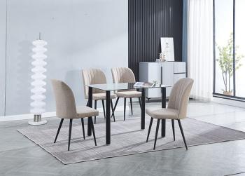 Conjunto mesa de cocina Yuri y 4 sillas Rory | Relax Muebles
