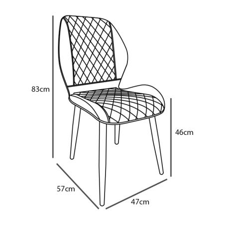 Juego 4 sillas Selma | Relax Muebles