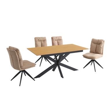 Conjunto mesa extensible Keller y sillas Shelton