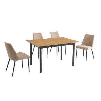 Conjunto mesa extensible Camden y sillas Morgan 2