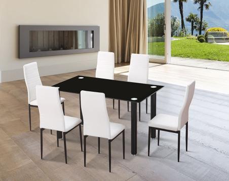 Conjunto mesa Emi y 6 sillas Emi | Relax Muebles