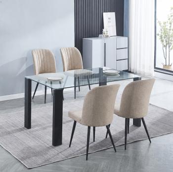 Conjunto mesa Alice y 4 sillas Rory | Relax Muebles